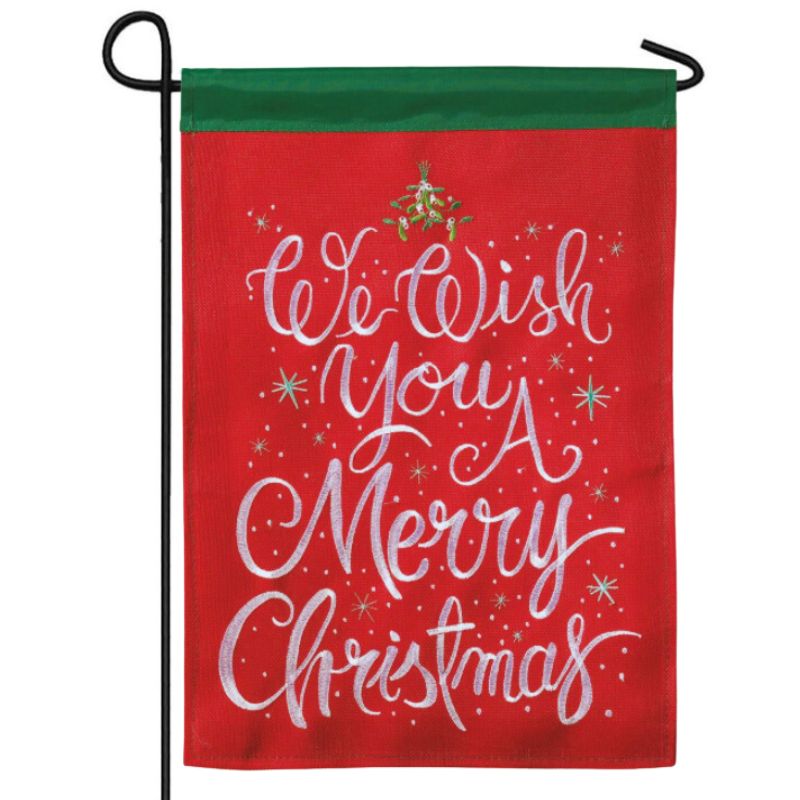 Wish You A Merry Garden Flag